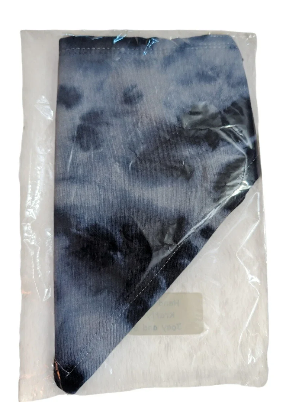 NWOT Tie-Dye Triangle Pet Bandana / Baby Bandaid Bib in Navy Blue And Black
